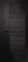 Дверь входная для квартиры Орфей-311 new, внешняя черный сатин, МДФ астана блэк горизонтальный